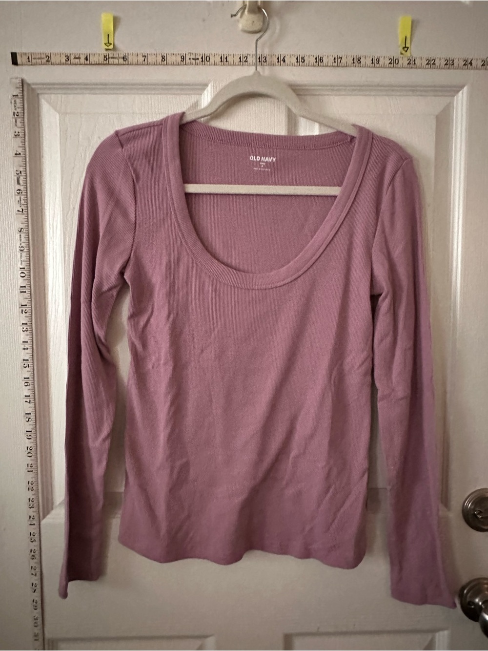 Old Navy Lavender-Pink Scoop Neck Long Sleeve Tee